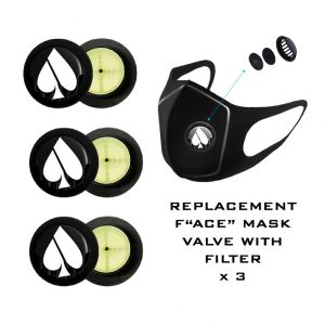 FASH-ACE REPLACEMENT VALVES & FILTERS (X 3) FOR F"ACE" MASK