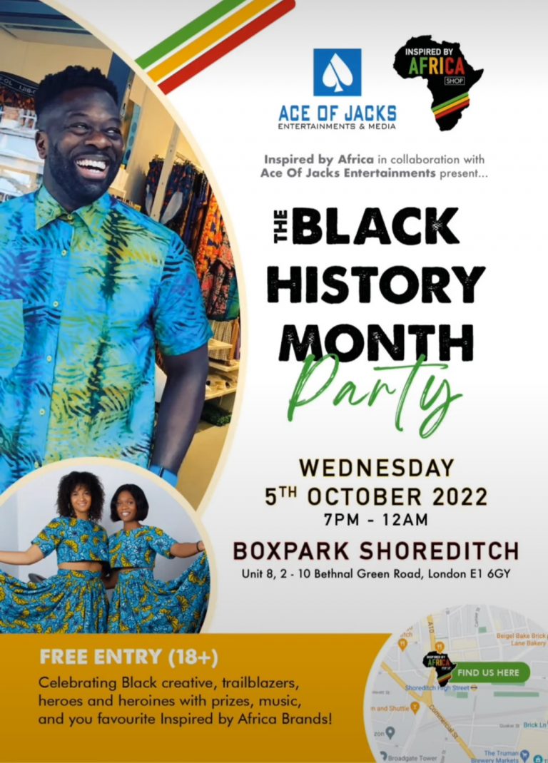 Inspired by Africa & Ace Of Jacks Entertainments Media present Black History Month 2022